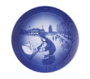 Royal Copenhagen Annual Christmas Plate, Father & Daughter Feeding Swan 2017